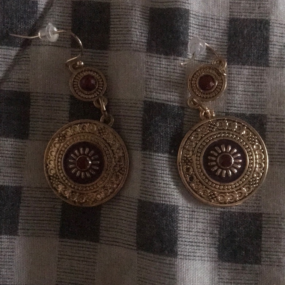 Vintage Circle Dangling Earrings